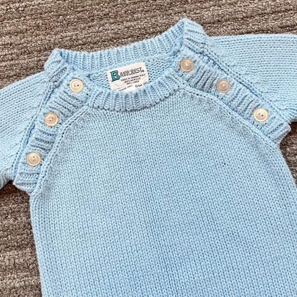 Vintage Bunting Bag Sleep Sack Sleeper Sweater Knit Baby 6-9 Months 6/9 Mos - Picture 2 of 6